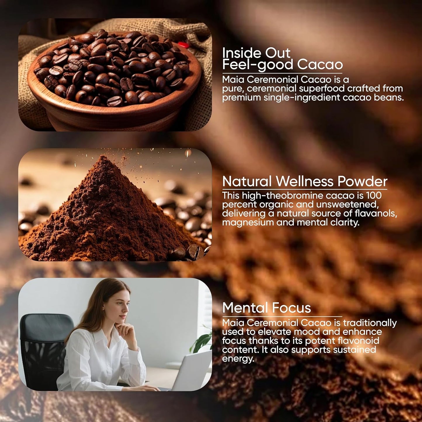 BUY 1 MAIA CEREMONIAL CACAO (7 ONZ) 30 SERVINGS