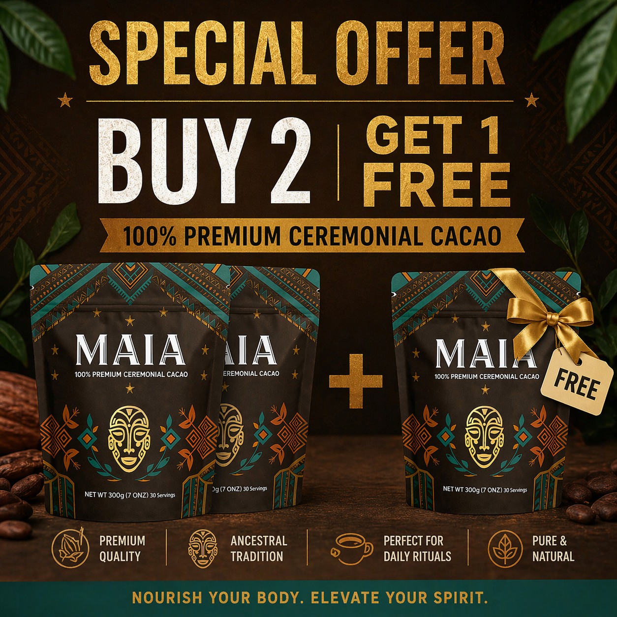 BUY 2 GET 1 FREE MAIA CEREMONIAL CACAO